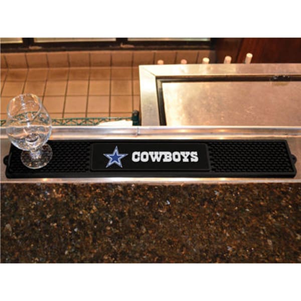 FAN MATS Dallas Cowboys Drink Mat, Black