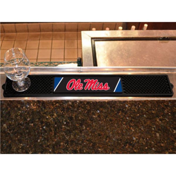 FAN MATS University of Mississippi (Ole Miss) Drink Mat, Black