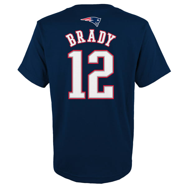 NEW ENGLAND PATRIOTS Big Boys' Tom Brady #12 Mainline Name and Number Short-Sleeve Tee