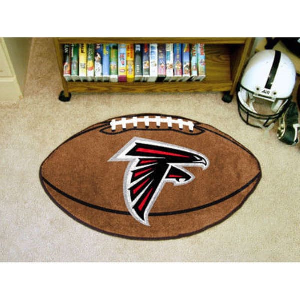 FAN MATS Atlanta Falcons Football Mat, Brown/Red