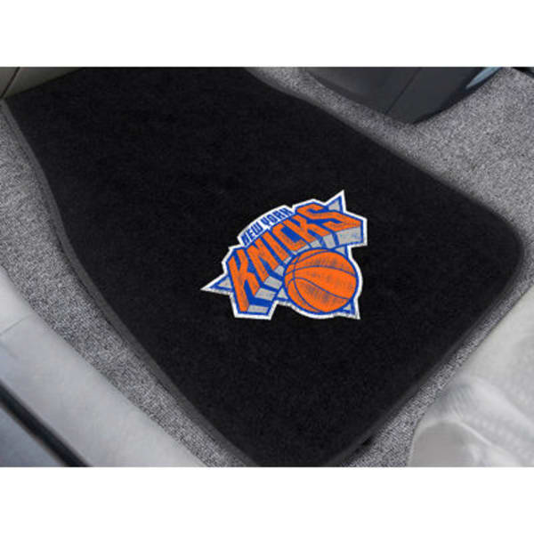 FAN MATS New York Knicks 2-Piece Embroidered Car Mat Set, Black