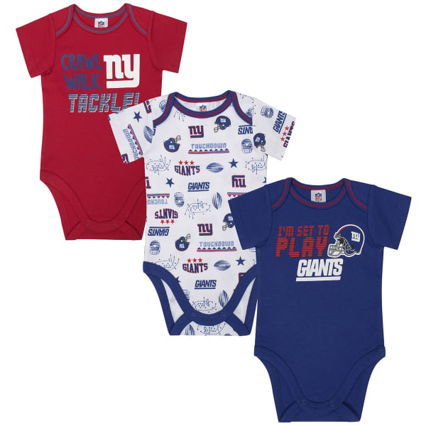 NEW YORK GIANTS Infant Boys' Bodysuits, 3-Pack