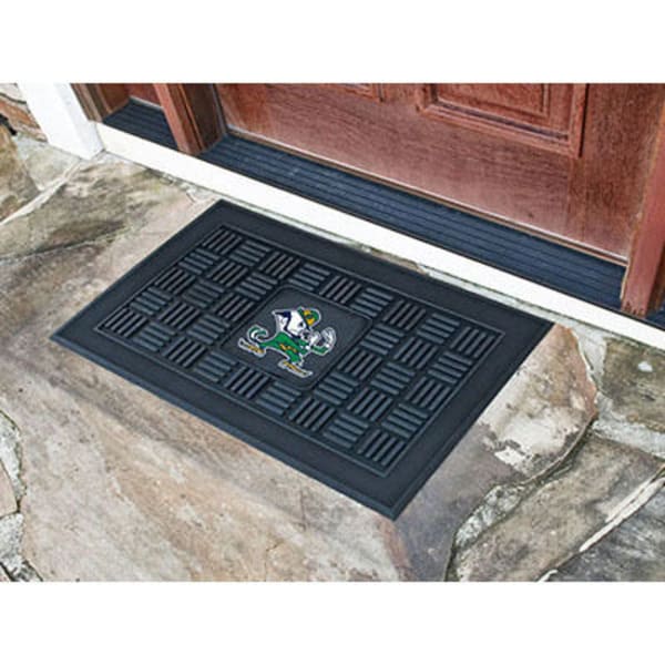 FAN MATS Notre Dame Medallion Door Mat, Black