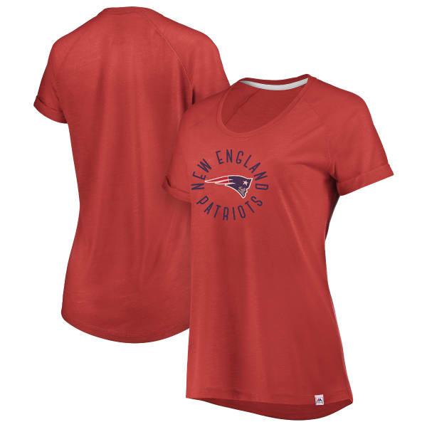 NEW ENGLAND PATRIOTS Women's Tailgate Scoop-Neck Short-Sleeve Tee