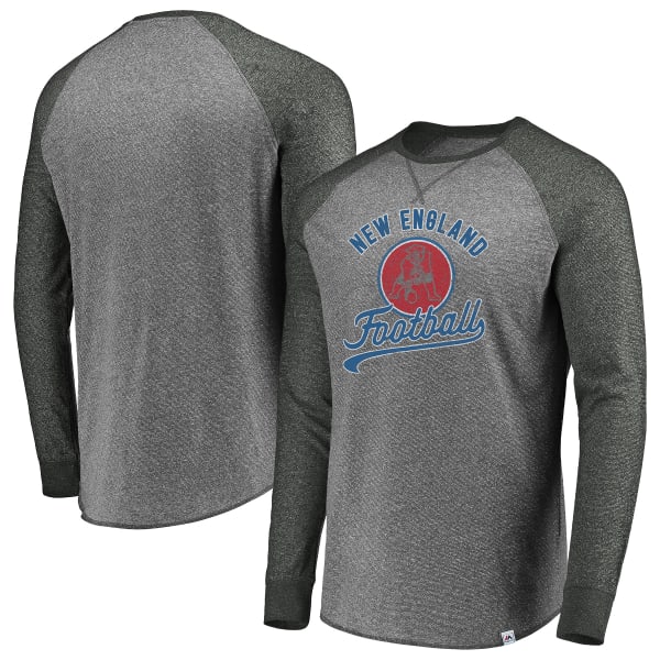 NEW ENGLAND PATRIOTS Men's Historic Pat Static Raglan Long-Sleeve Tee ...