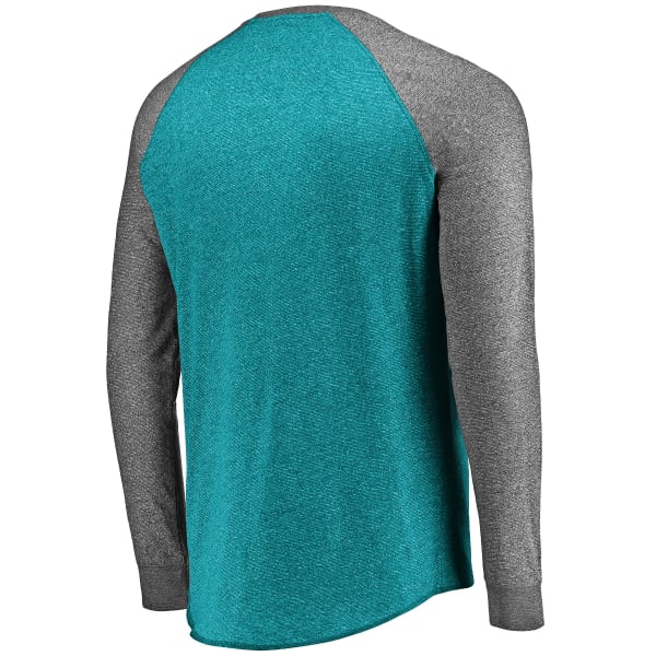 MIAMI DOLPHINS Men's Static Raglan Long-Sleeve Tee