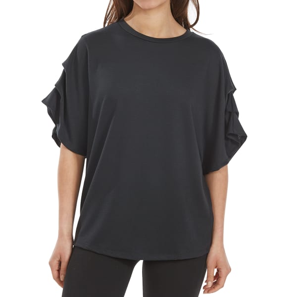 TRESICS FEMME Women's French Terry Slub Dolman Short-Sleeve Top