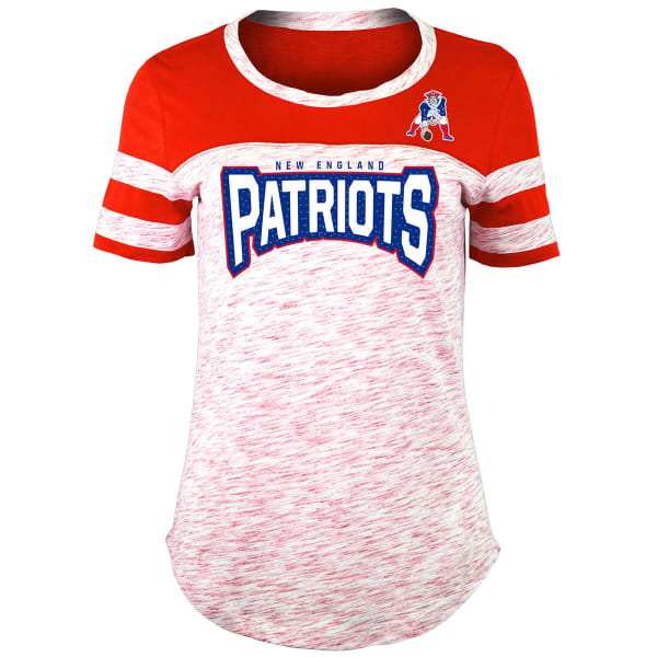 NEW ENGLAND PATRIOTS Women's Space-Dye Rhinestone Crew Short-Sleeve Tee