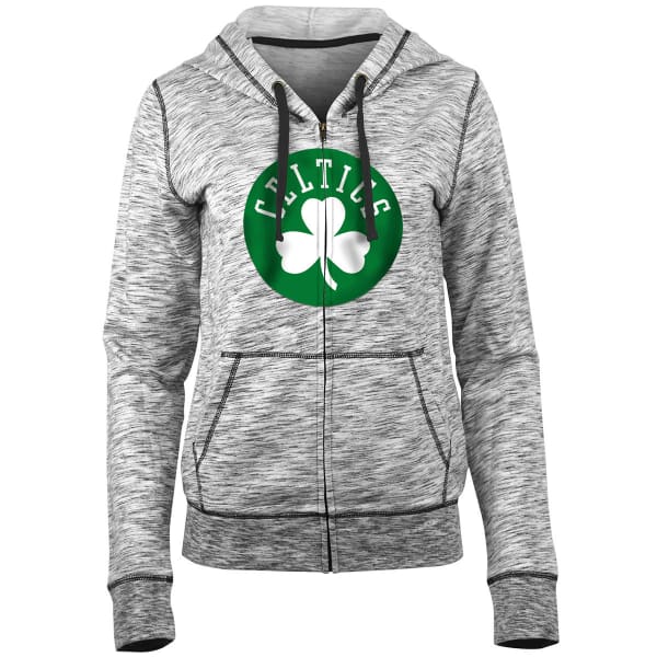 BOSTON CELTICS Women's Space-Dye Full-Zip Fleece Hoodie