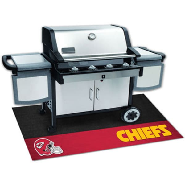 FAN MATS Kansas City Chiefs Grill Mat, Black/Red