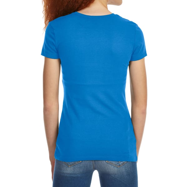 ZENANA Juniors' Basic Crewneck Short-Sleeve Tee