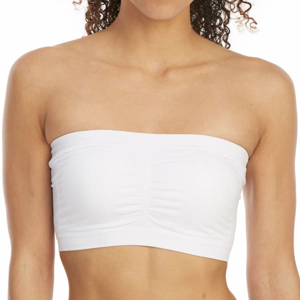 ZENANA Juniors' Basic Seamless Built-In-Bra Bandeau Bralette