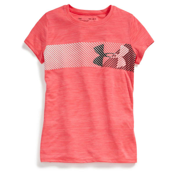 UNDER ARMOUR Big Girls' UA Hybrid Big Logo Short-Sleeve Tee