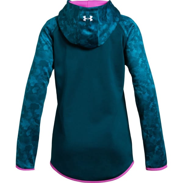 UNDER ARMOUR Big Girls' Armour Fleece Printed Logo Pullover Hoodie