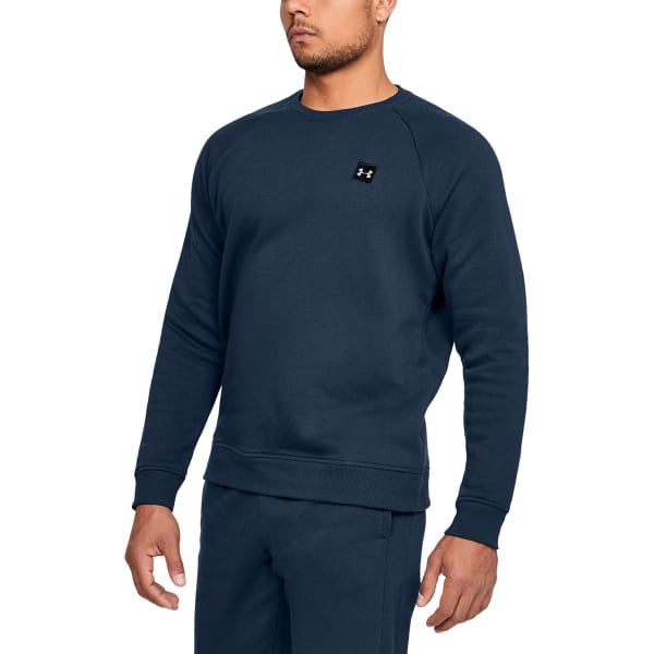 UNDER ARMOUR Men's Rival Fleece Long-Sleeve Crew