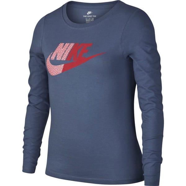 NIKE Big Girls' NSW Split Futura Long-Sleeve Tee