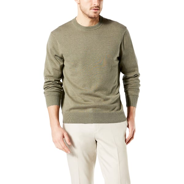 DOCKERS Men's Cotton Crewneck Long-Sleeve Sweater