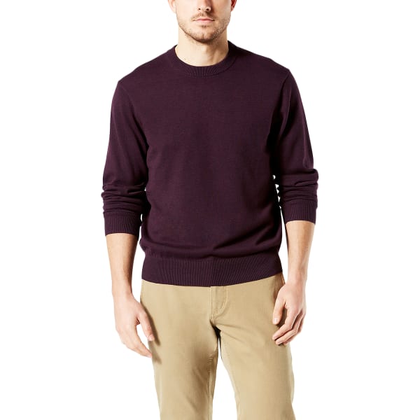 DOCKERS Men's Cotton Crewneck Long-Sleeve Sweater