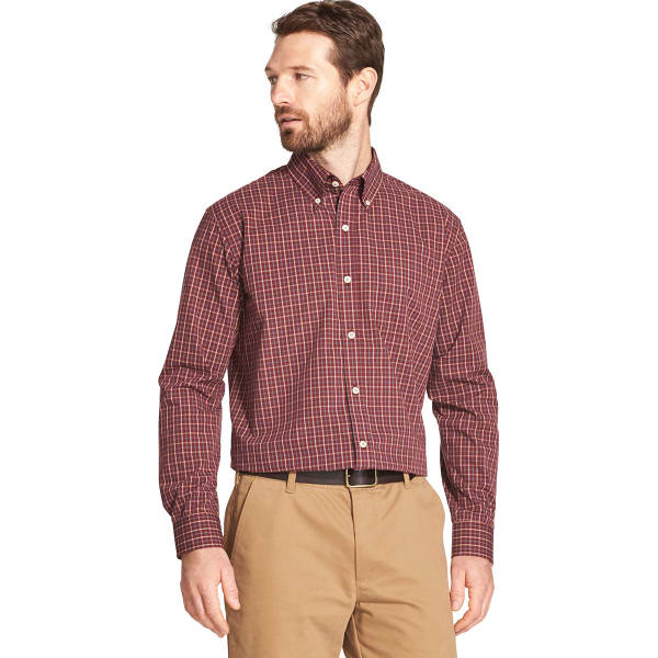 ARROW Men's Hamilton Plaid Poplin Long-Sleeve Shirt