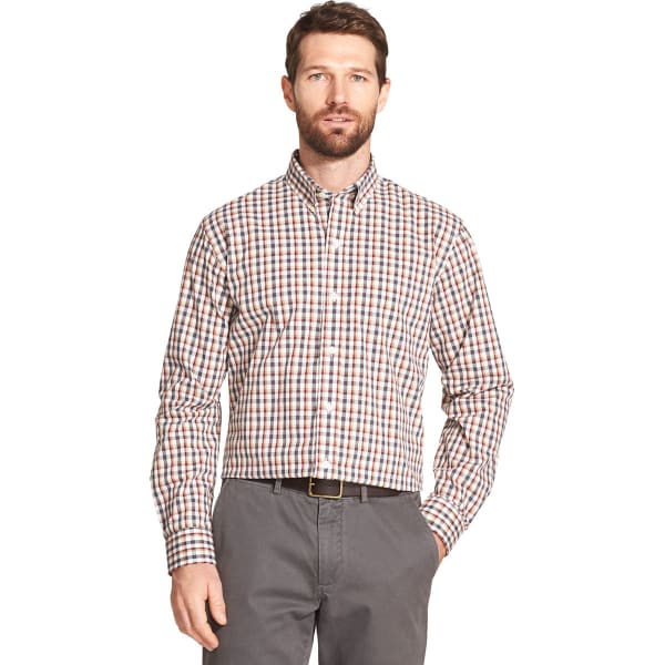 ARROW Men's Hamilton Plaid Poplin Long-Sleeve Shirt