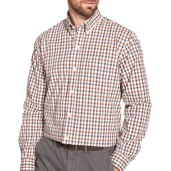 ARROW Men's Hamilton Plaid Poplin Long-Sleeve Shirt