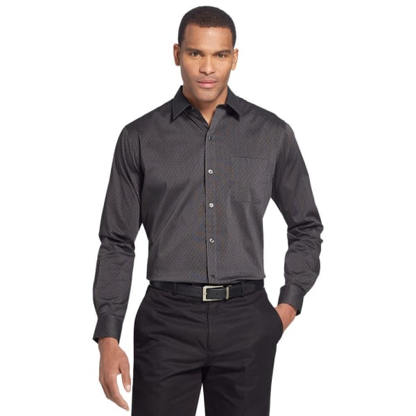 VAN HEUSEN Men's Traveler Performance Stretch No-Iron Long-Sleeve Shirt