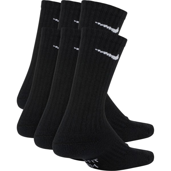 NIKE Boys' Performance Cushioned Crew Training Socks, 6-Pack