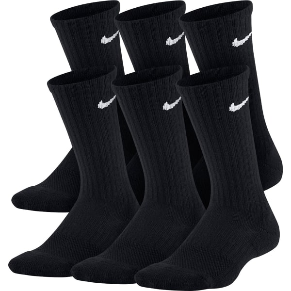 NIKE Boys' Performance Cushioned Crew Training Socks, 6-Pack - Bob’s Stores