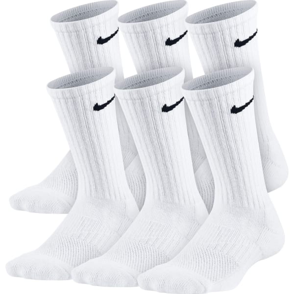 NIKE Boys' Performance Cushioned Crew Training Socks, 6-Pack