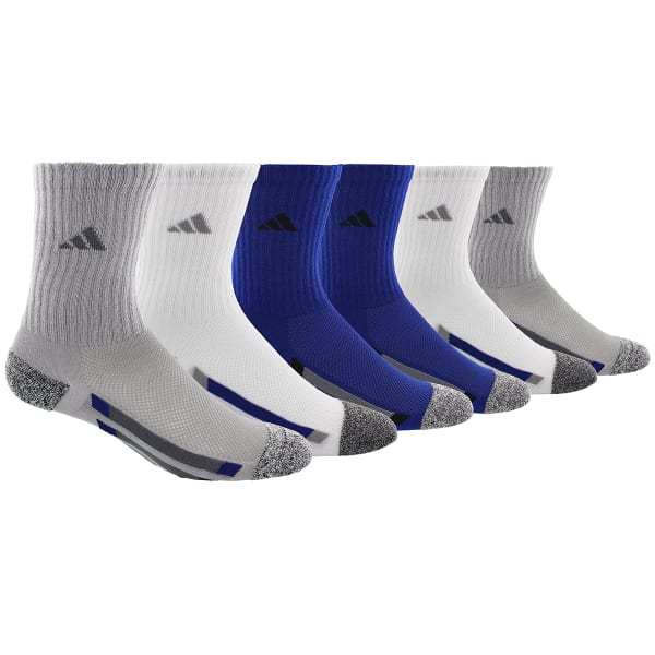 ADIDAS Boys' Climalite Vertical Stripe Crew Socks, 6-Pack