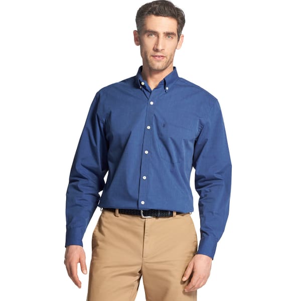 IZOD Men's Essential Premium Woven Long-Sleeve Shirt