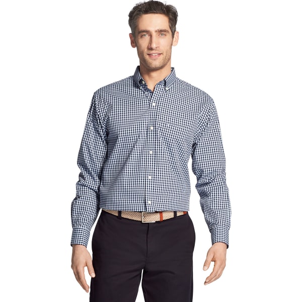 IZOD Men's Essential Premium Woven Long-Sleeve Shirt