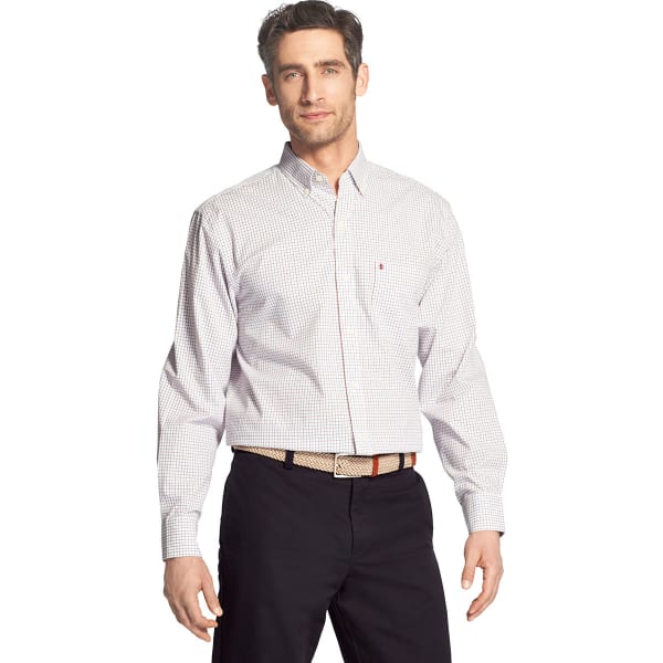 IZOD Men's Essential Premium Woven Long-Sleeve Shirt