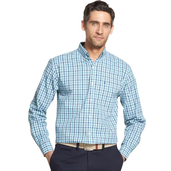 IZOD Men's Essential Premium Woven Long-Sleeve Shirt