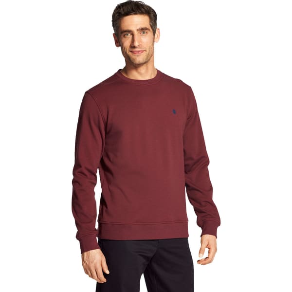 IZOD Men's Advantage Performance Stretch Solid Crew Fleece Pullover