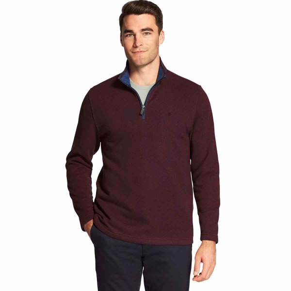 IZOD Men's Spectator Premium Quarter Zip Fleece Pullover