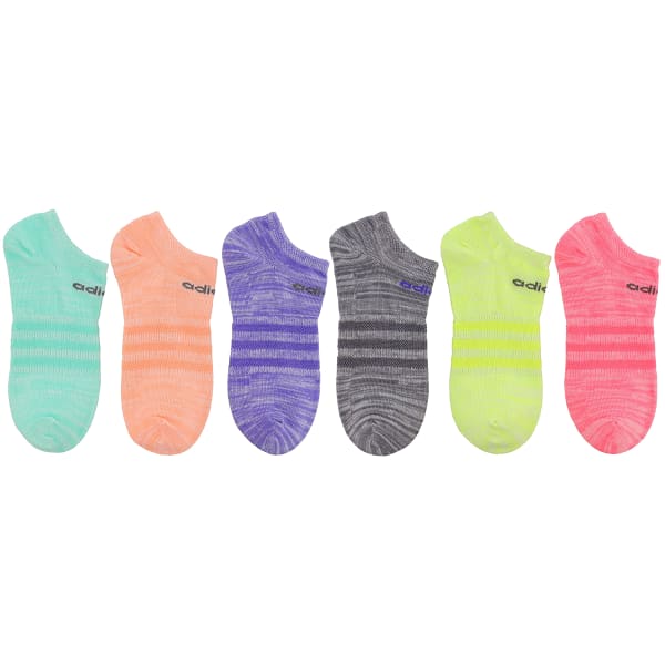 ADIDAS Girls' Climalite Superlite No-Show Socks, 6-Pack