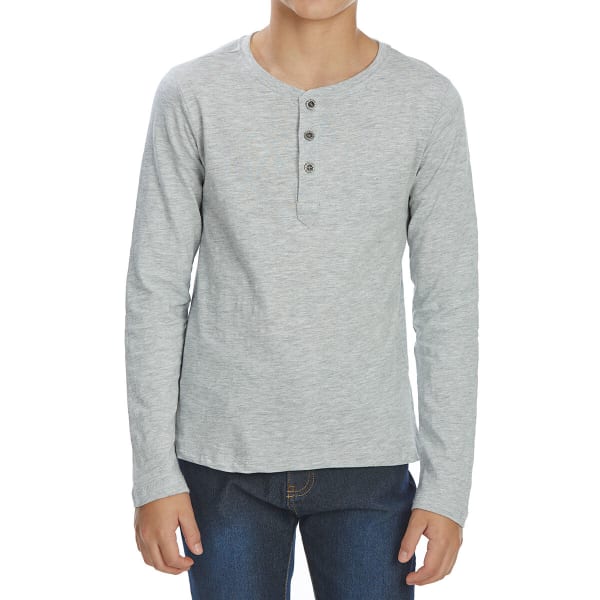 MINOTI Big Boys' Slub Long-Sleeve Henley