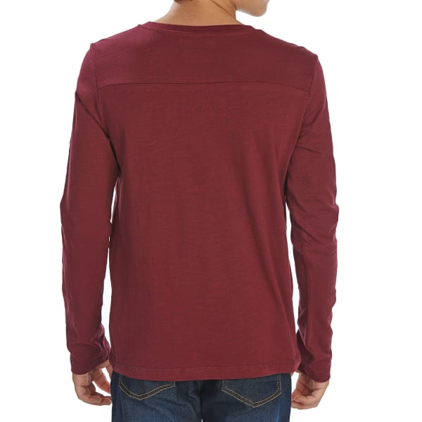 MINOTI Big Boys' Slub Long-Sleeve Henley