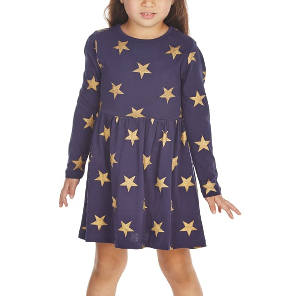 MINOTI Little Girls' Long-Sleeve Dress