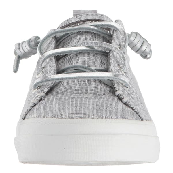 sperry crest vibe metallic silver