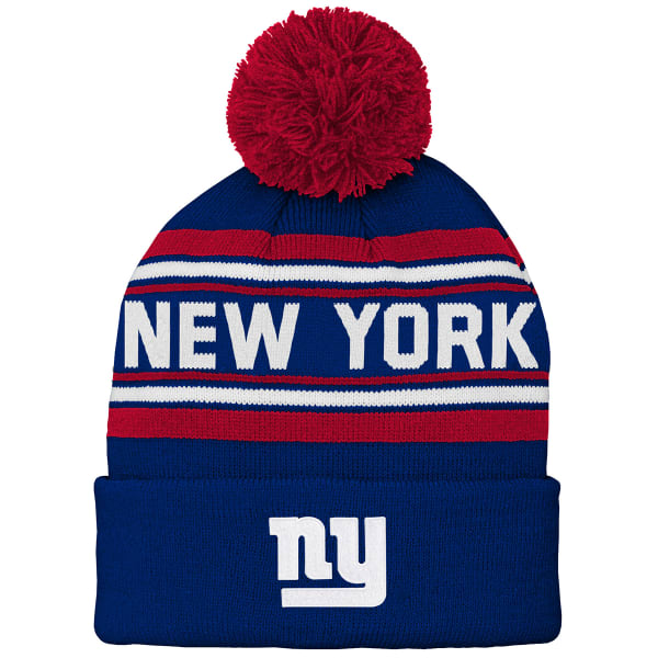 NEW YORK GIANTS Big Kids' Cuffed Pom Knit Beanie