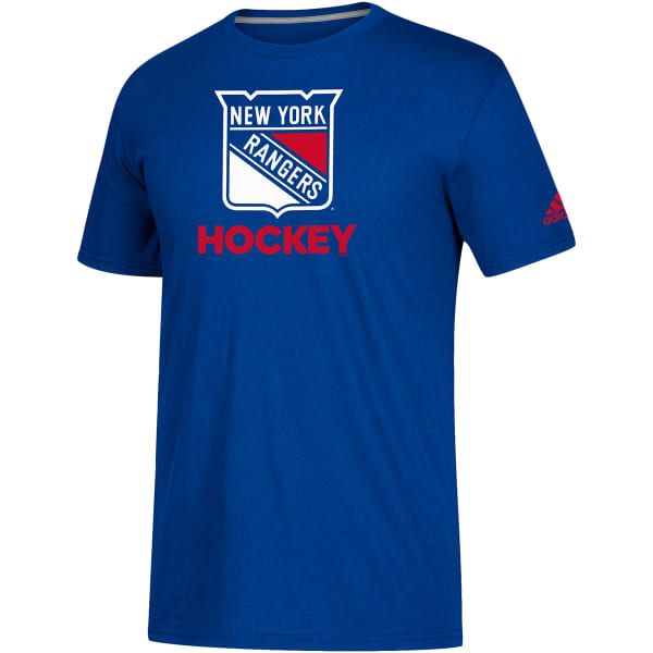 ADIDAS Men's New York Rangers Hockey Go To Performance Short-Sleeve Tee