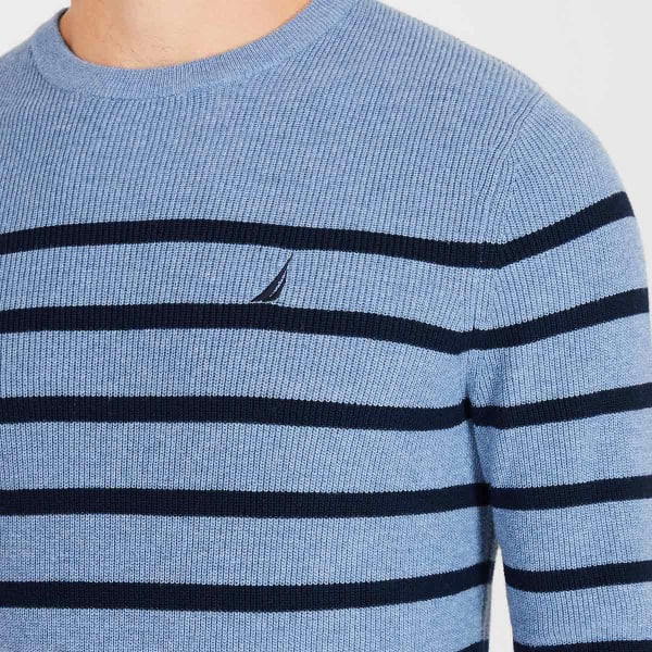 NAUTICA Men's Navtech Breton Stripe Crewneck Sweater