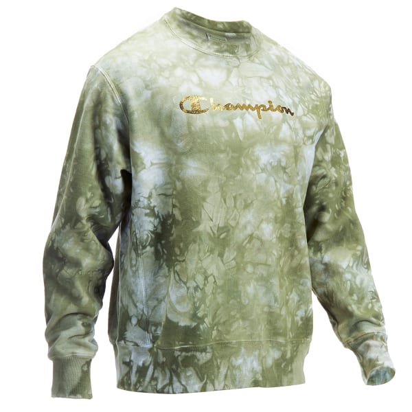 CHAMPION Men's Scrunch Dye Reverse Weave Script Logo Crewneck Pullover