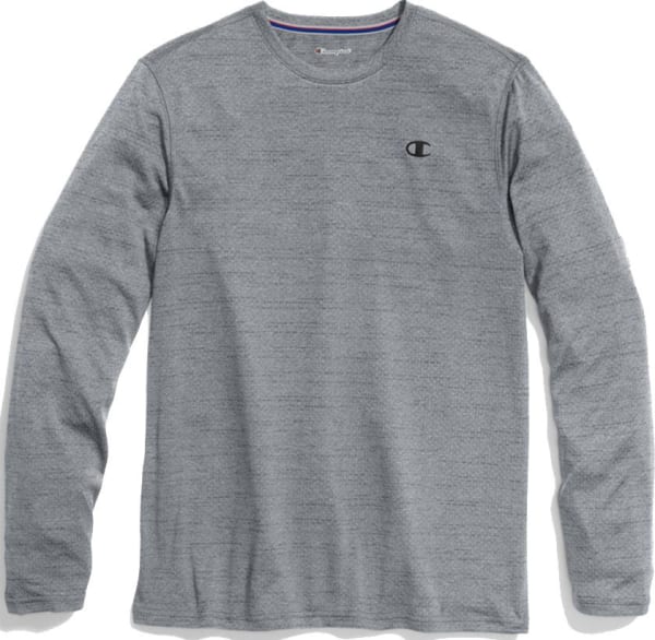 CHAMPION Men's Double Dry Mesh-Texture Long-Sleeve Tee