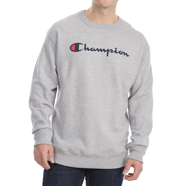 CHAMPION Men's Powerblend Crew Script Logo Pullover