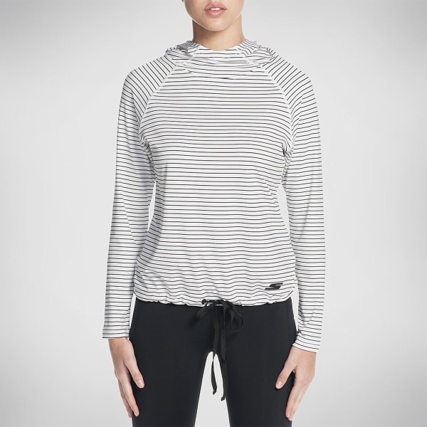 SKECHERS Women's Chakra Stripe Long-Sleeve Pullover Top