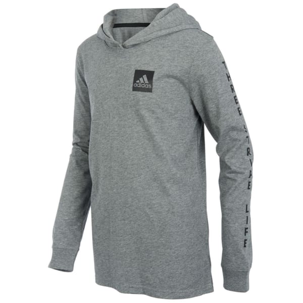 ADIDAS Big Boys' Branded Sleeve Pullover Hoodie