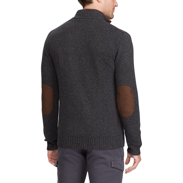 CHAPS Men's Mock Neck Pullover Sweater with Elbow Patches - Bob’s Stores